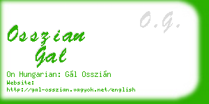osszian gal business card