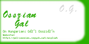 osszian gal business card